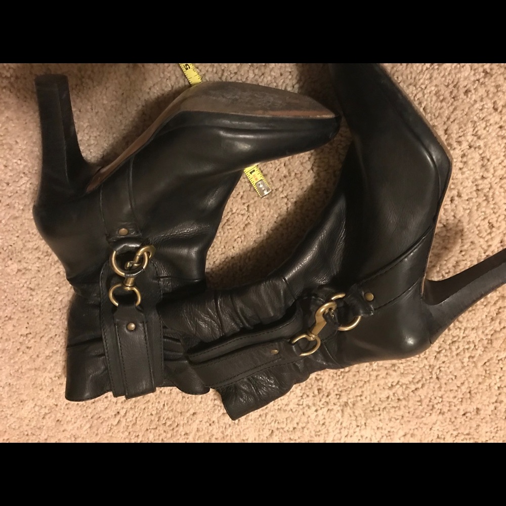 Coach boots black heels